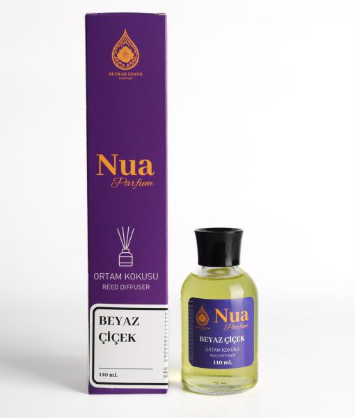 Beyaz Çiçekler Bambu Çubuklu Oda Kokusu 110 ml